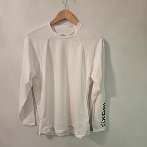 AXCEL Men’s White Long-Sleeve Swim Rash Guard